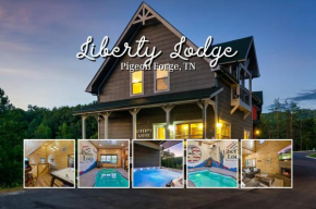 Liberty Lodge - Winter Retreat! Cozy Cabin with Pool, Hot Tub & Games